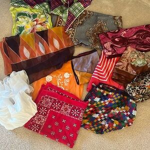 Lot of scarves hankies bandana scarf